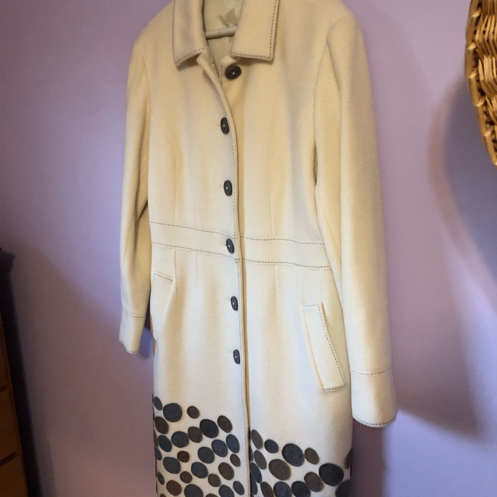 Boden wool embellished coat